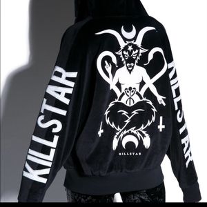 Killstar baphomet velvet sweatshirt